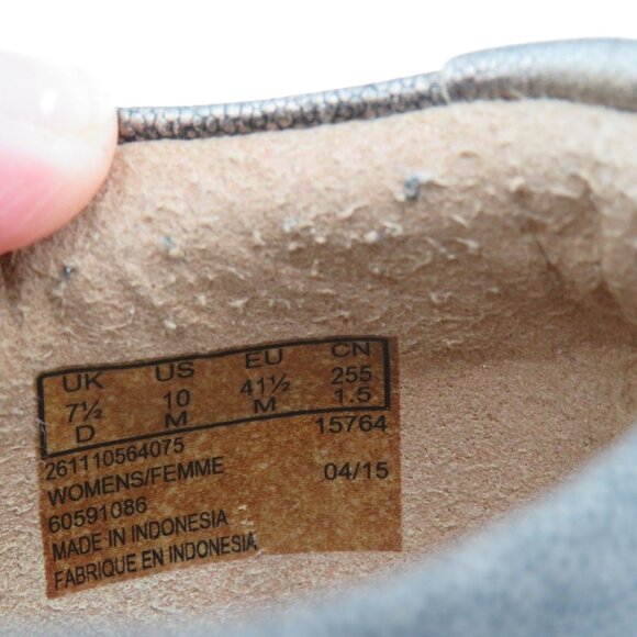 Clarks Shoes Womens Size 10 Glick Darby Derby Metallic Leather Lace Up Oxford - Picture 8 of 8